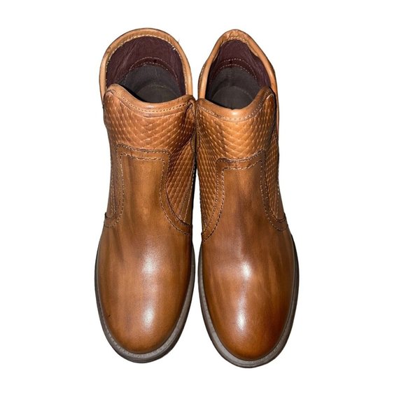 NIB Sz 7 Roan by Bed Stu Gossip Tan Napa Leather Brown Ankle Boots - Picture 4 of 6